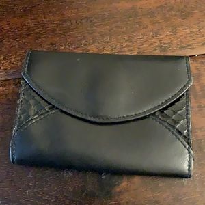 Neiman Marcus Black Leather Key Holder Envelope